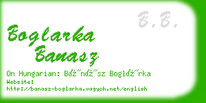 boglarka banasz business card